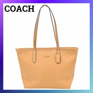 コーチ(COACH)のコーチ クロスグレーン F57522 ベージュ レザー レディース トートバッグ(トートバッグ)