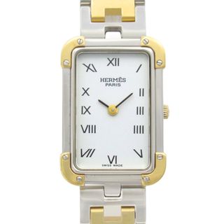 エルメス(HERMES)のエルメス HERMES クロアジュール 腕時計 時計 GP（ゴールドメッキ） ステンレススチール レディース ホワイト系 CR1.240 【中古】(腕時計)