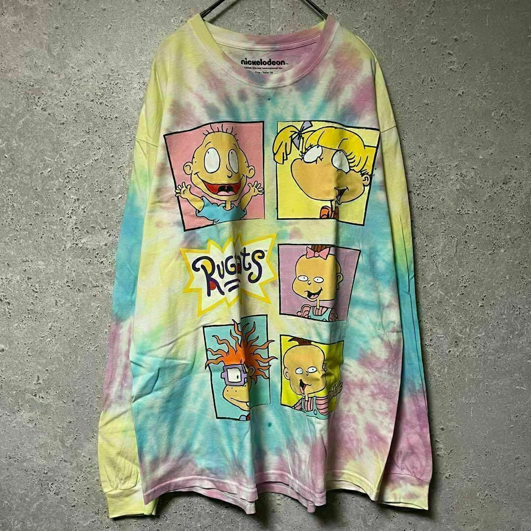 Nickelodeon ニコロデオン ロンＴ 長袖 タイダイ プリント メンズのトップス(Tシャツ/カットソー(七分/長袖))の商品写真