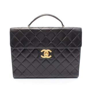 シャネル(CHANEL)のシャネル CHANEL マトラッセ ブリーフケース バッグ ラムスキン（羊革） レディース ブラック系 A02794 【中古】(ビジネスバッグ)