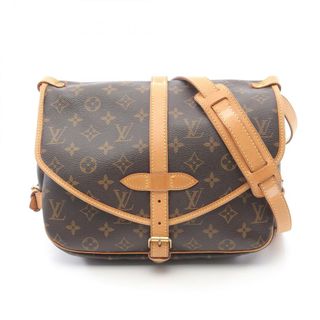 ルイヴィトン(LOUIS VUITTON)のルイ・ヴィトン LOUIS VUITTON ソミュール30 モノグラム ショルダーバッグ バッグ PVCコーティングキャンバス レザー レディース ブラウン系 M42256 【中古】(ショルダーバッグ)