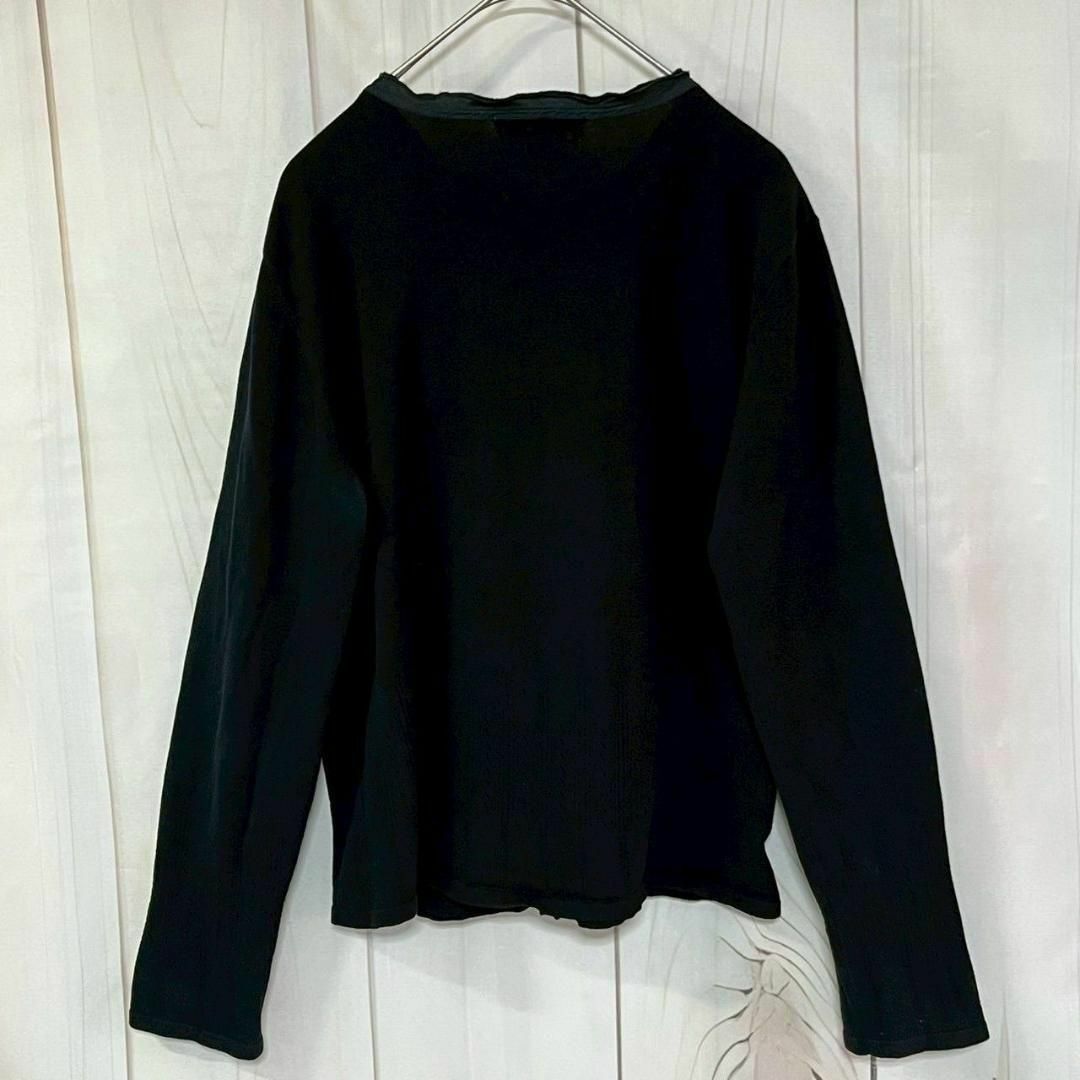 GIANNI LO GIUDICE(ジャンニロジュディチェ)のGIANNI LO GIUDICE カーディガン ブラック 異素材 フリル 40 レディースのトップス(カーディガン)の商品写真