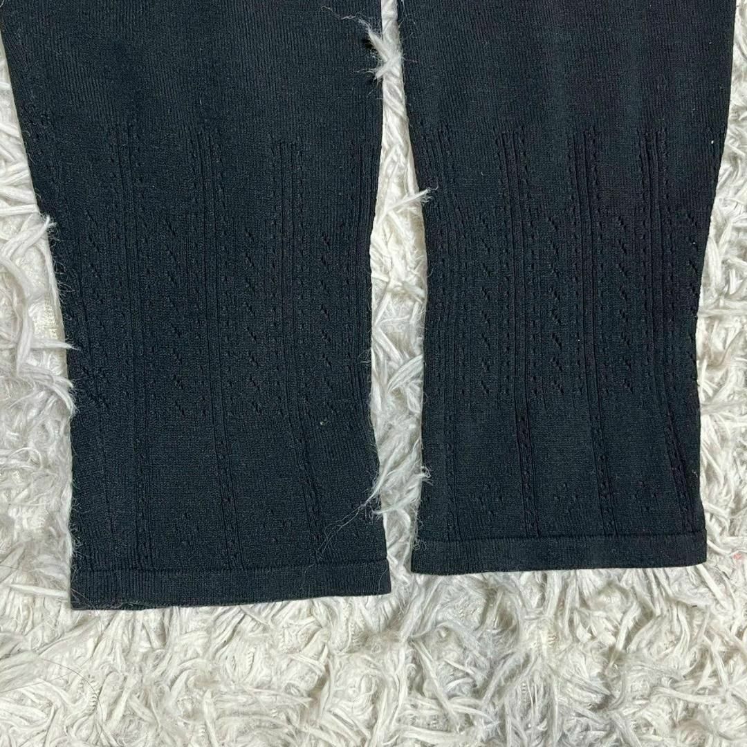 GIANNI LO GIUDICE(ジャンニロジュディチェ)のGIANNI LO GIUDICE カーディガン ブラック 異素材 フリル 40 レディースのトップス(カーディガン)の商品写真