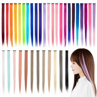 【色:オレンジB】[クラッセ] ワンタッチメッシュエクステ 6本セット 単色 グ(その他)