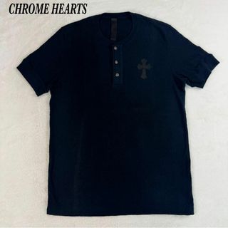 CHROME HEARTS クロス レザーパッチ BSフレアボタン 半袖シャツ(Tシャツ/カットソー(半袖/袖なし))