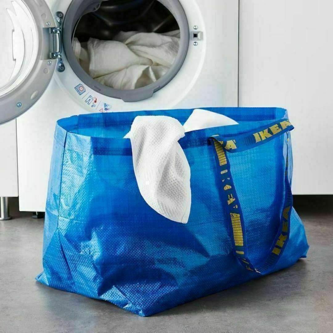 IKEA FRAKTAフラクタ キャリーバッグＬ ブルー２枚セット インテリア/住まい/日用品のキッチン/食器(収納/キッチン雑貨)の商品写真