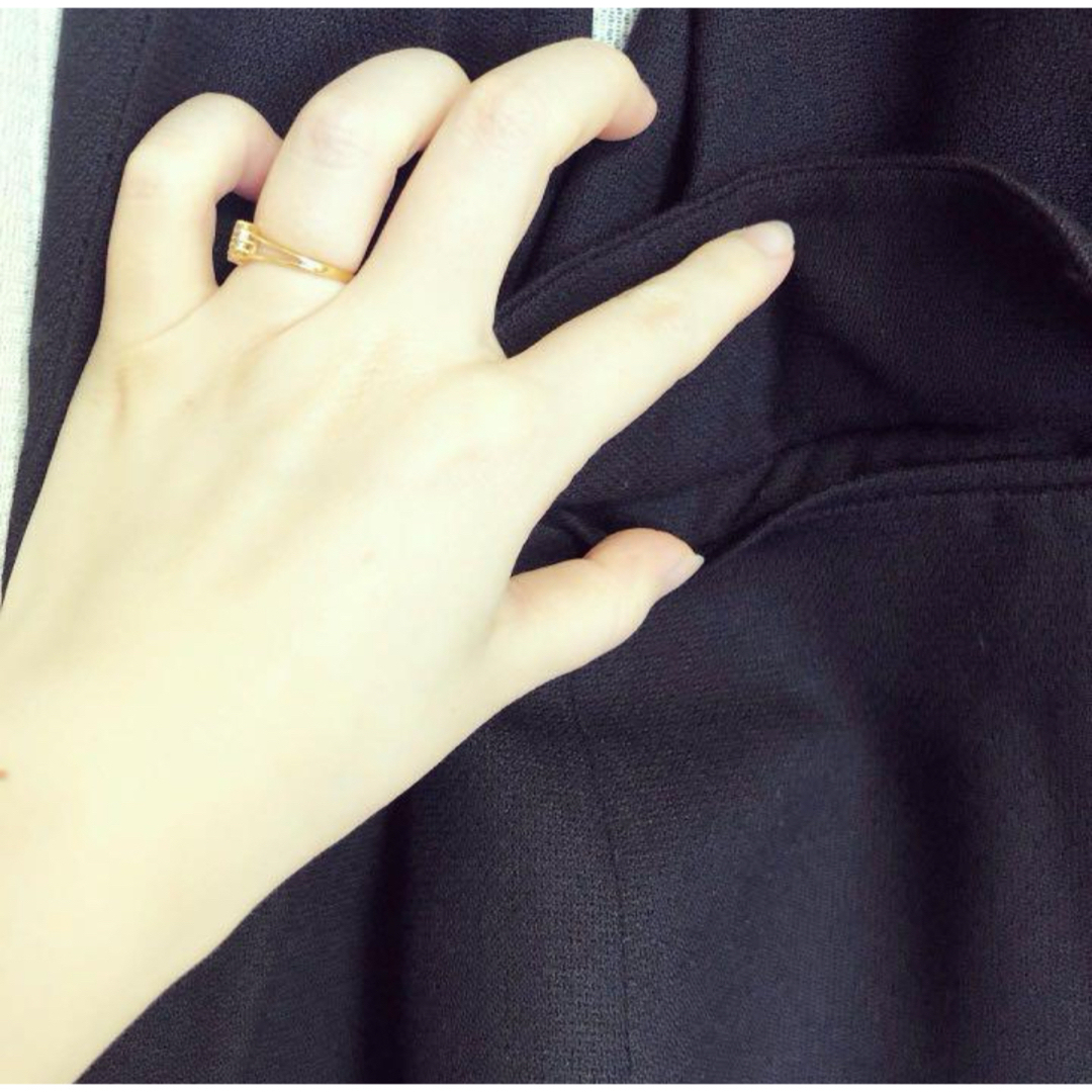 NATURAL BEAUTY BASIC(ナチュラルビューティーベーシック)のNATURAL BEAUTY BASIC黒ジャケット Mサイズ 羽織り スーツ レディースのフォーマル/ドレス(スーツ)の商品写真
