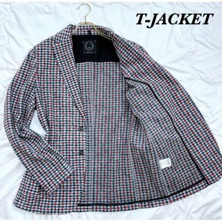 ティージャケット(T-JACKET)のT-JACKET 千鳥柄 ウール ジャージー 2B テーラード ジャケット(テーラードジャケット)