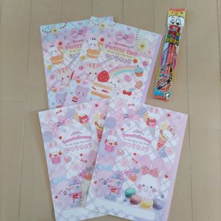 新品未使用 自由帳 4冊 色が変わる鉛筆 3本 夏休み(ノート/メモ帳/ふせん)