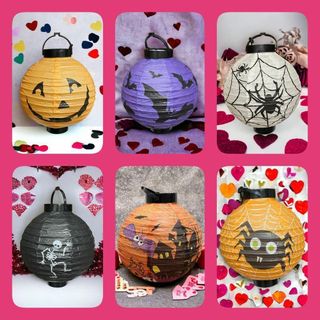ハロウィン イベント 子供会 吊り提灯　カボチャ　お化け屋敷　装飾ランタンお祭り(小道具)