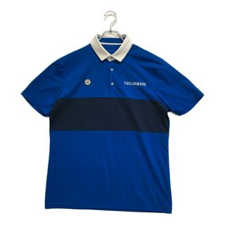 coco 中古 テーラーメイド Taylor Made メンズ 半袖ポロシャツ L 青系 ブルー系 ストレッチ UV(ウエア)