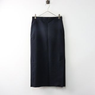 ドゥーズィエムクラス(DEUXIEME CLASSE)の美品 ドゥーズィエムクラス Deuxieme Classe ウールモヘヤ混 Navy Maxi ロングスカート 34 ネイビー/ベーシック ボトム【2400014512717】(ひざ丈スカート)