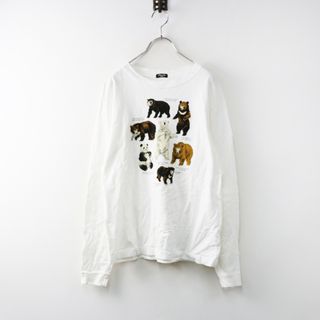 2023 マーブルシュッド marble SUD Zukan Bear L/S Tシャツ/ホワイト トップス カットソー プルオーバー クマ 長袖【2400014505467】(カットソー(長袖/七分))