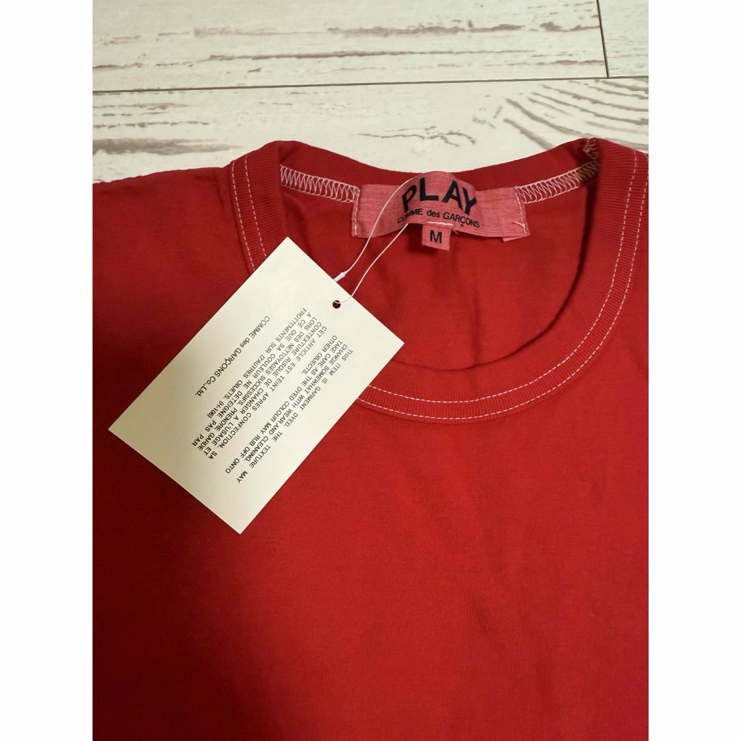 COMME des GARCONS(コムデギャルソン)のコムデギャルソンプレイコラボノースフェイスsize Mタグ付き レディースのトップス(Tシャツ(半袖/袖なし))の商品写真
