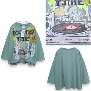 スカラー(ScoLar)の【ScoLar】レコードを聴く夜のワイドシルエット Tシャツ タグ付未使用(Tシャツ(長袖/七分))