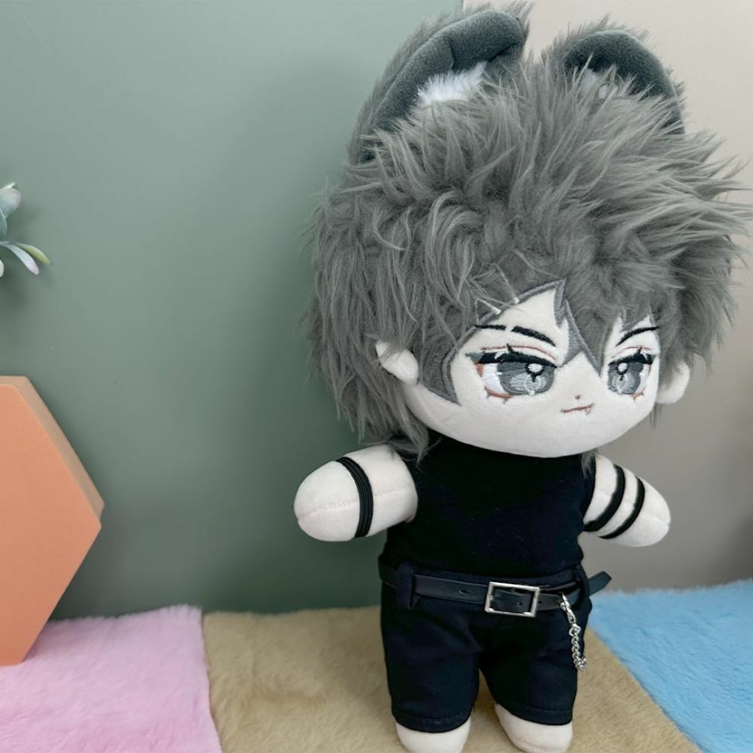 niannyyhouse　20cm綿人形の服　黒　ベスト　ズボン　ベルト　付属品 その他のその他(その他)の商品写真