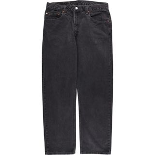 リーバイス(Levi's)の古着 00年代 リーバイス Levi's 505 REGULAR FIT STRAIGHT LEG ブラックデニム テーパードデニムパンツ メンズw34相当 /eaa570480(デニム/ジーンズ)