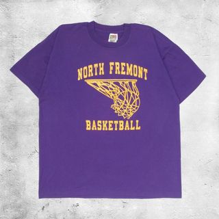 フルーツオブザルーム(FRUIT OF THE LOOM)の90's フルーツオブザルーム Tシャツ パープル XLサイズ(Tシャツ/カットソー(半袖/袖なし))