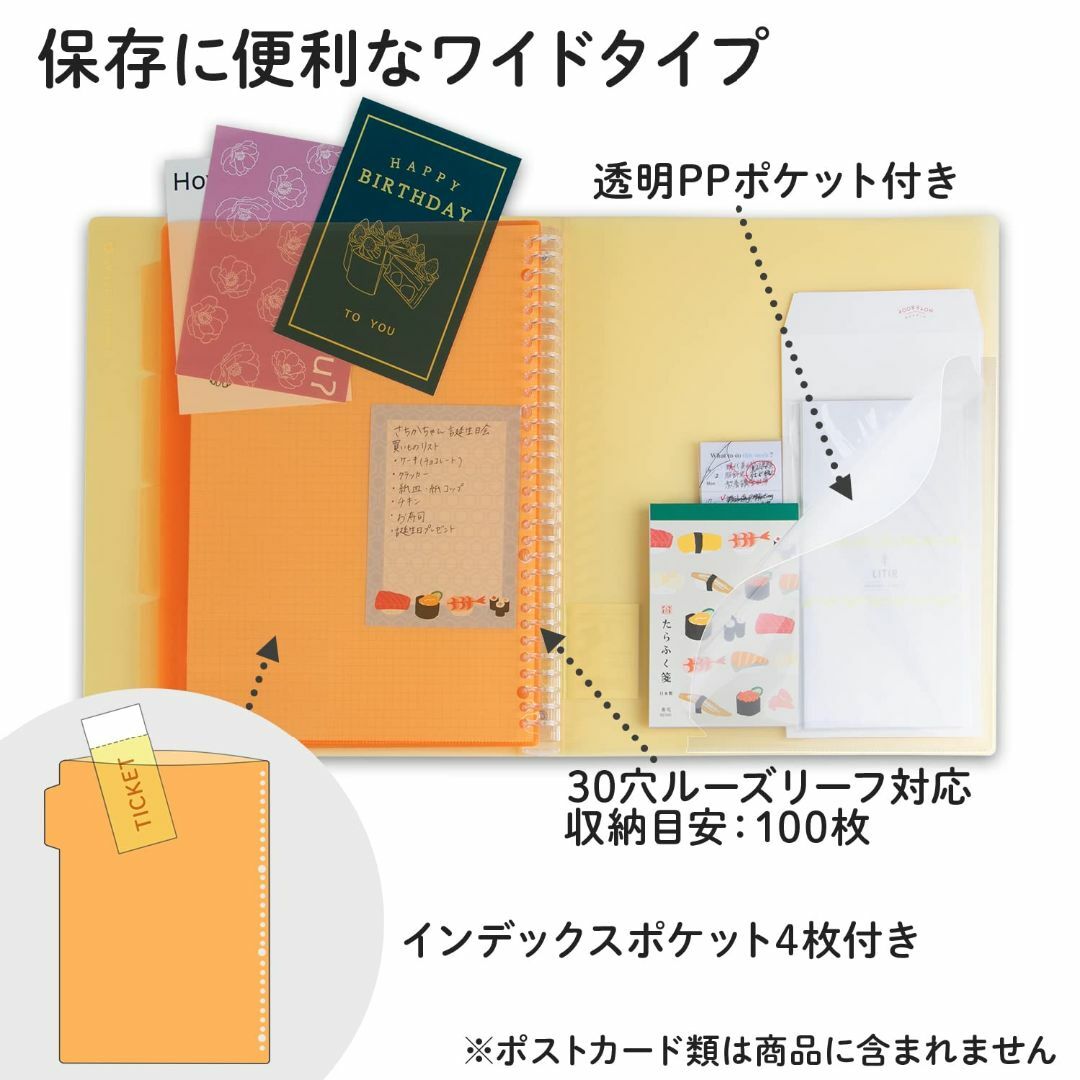 キョクトウ・アソシエイツ バインダー パペルールブリューム A4 30穴 オレン その他のその他(その他)の商品写真
