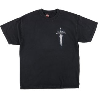 ハーレーダビッドソン(Harley Davidson)の古着 ハーレーダビッドソン Harley-Davidson モーターサイクル バイクTシャツ USA製 メンズL相当 /eaa570903(Tシャツ/カットソー(半袖/袖なし))