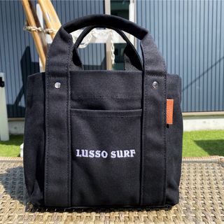 スタンダードカリフォルニア(STANDARD CALIFORNIA)の大容量☆LUSSO SURF マルチポケットトートバッグ　ブラック　送料込み(トートバッグ)