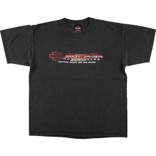 ハーレーダビッドソン(Harley Davidson)の古着 ハーレーダビッドソン Harley-Davidson モーターサイクル バイクTシャツ カナダ製 メンズXL相当 /eaa568549(Tシャツ/カットソー(半袖/袖なし))