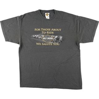 ハーレーダビッドソン(Harley Davidson)の古着 ハーレーダビッドソン Harley-Davidson モーターサイクル バイクTシャツ USA製 メンズXL相当 /eaa568551(Tシャツ/カットソー(半袖/袖なし))