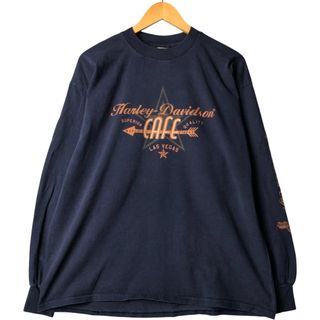 ハーレーダビッドソン(Harley Davidson)の古着 ハーレーダビッドソン Harley-Davidson ロングTシャツ ロンT メンズXL相当 /eaa570470(Tシャツ/カットソー(半袖/袖なし))