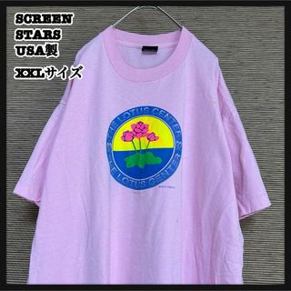SCREEN STARS - 【スクリーンスターズ】USA製半袖Tシャツ 花柄　ピンク　バラ　ヴィンテージ＊３