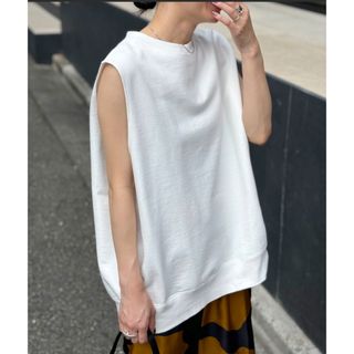 エーピーストゥディオ(AP STUDIO)のAP STUDIO スウェットベスト ホワイト 白 タンクトップ ノースリーブ (カットソー(半袖/袖なし))