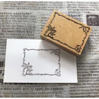 🌴✩.*˚ビーチ系フレーム＊小🌴✩.*˚枠スタンプ はんこ(はんこ)
