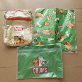 チャムス(CHUMS)のCHUMS マクドナルドコラボ  ミニショルダーバッグ ジッパーポーチ クロス(ノベルティグッズ)