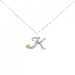 PT900/PT850 イニシャルK ダイヤモンド ネックレス 0.50CT(ネックレス)