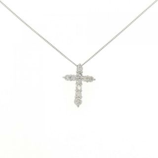 PT900/PT850 クロス ダイヤモンド ネックレス 0.51CT(ネックレス)