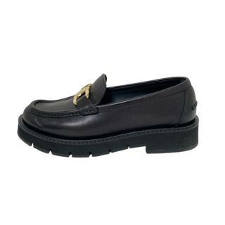 サルヴァトーレフェラガモ(Salvatore Ferragamo)のFERRAGAMO/SalvatoreFerragamo(サルバトーレフェラガモ) ローファー 5 1/2C レディース ガンチーニ モカシン 01H682 769287 黒 レザー(ローファー/革靴)