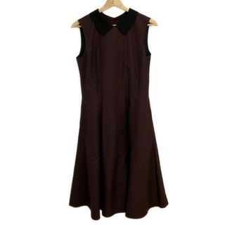 マーガレットハウエル(MARGARET HOWELL)のMargaretHowell(マーガレットハウエル) ワンピース サイズ1 S レディース - ダークブラウン ノースリーブ/ロング(その他)