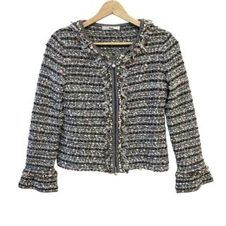 ルネ(René)のRene(ルネ) ジャケット サイズ34 S レディース - グレー×ライトピンク×マルチ 長袖/ツイード/ラメ/ジップアップ/パール/ビジュー/オールシーズン(その他)