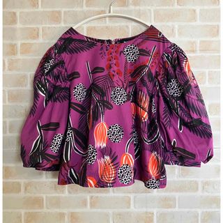 デシグアル(DESIGUAL)の美品 Desigual パフスリーブ バックファスナー ブラウス L(シャツ/ブラウス(長袖/七分))