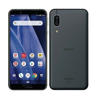 シャープ(SHARP)のSH-02M AQUOS sense3 ブラック SIMフリー 本体 ドコモ Aランク スマホ シャープ  【送料無料】 sh02mbk8mtm(スマートフォン本体)