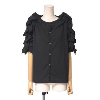 ■美品■COMME des GARCONS コムデギャルソン ブラウス サイズM AD2011 フリルスリーブ ジャージー カーディガン 五分袖 ブランド古着【中古】20250723/RA5607