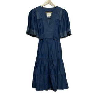 ケイトスペードニューヨーク(kate spade NEW YORK)のKate spade(ケイトスペード) ワンピース サイズXS レディース - ブルー 半袖/ひざ丈(その他)