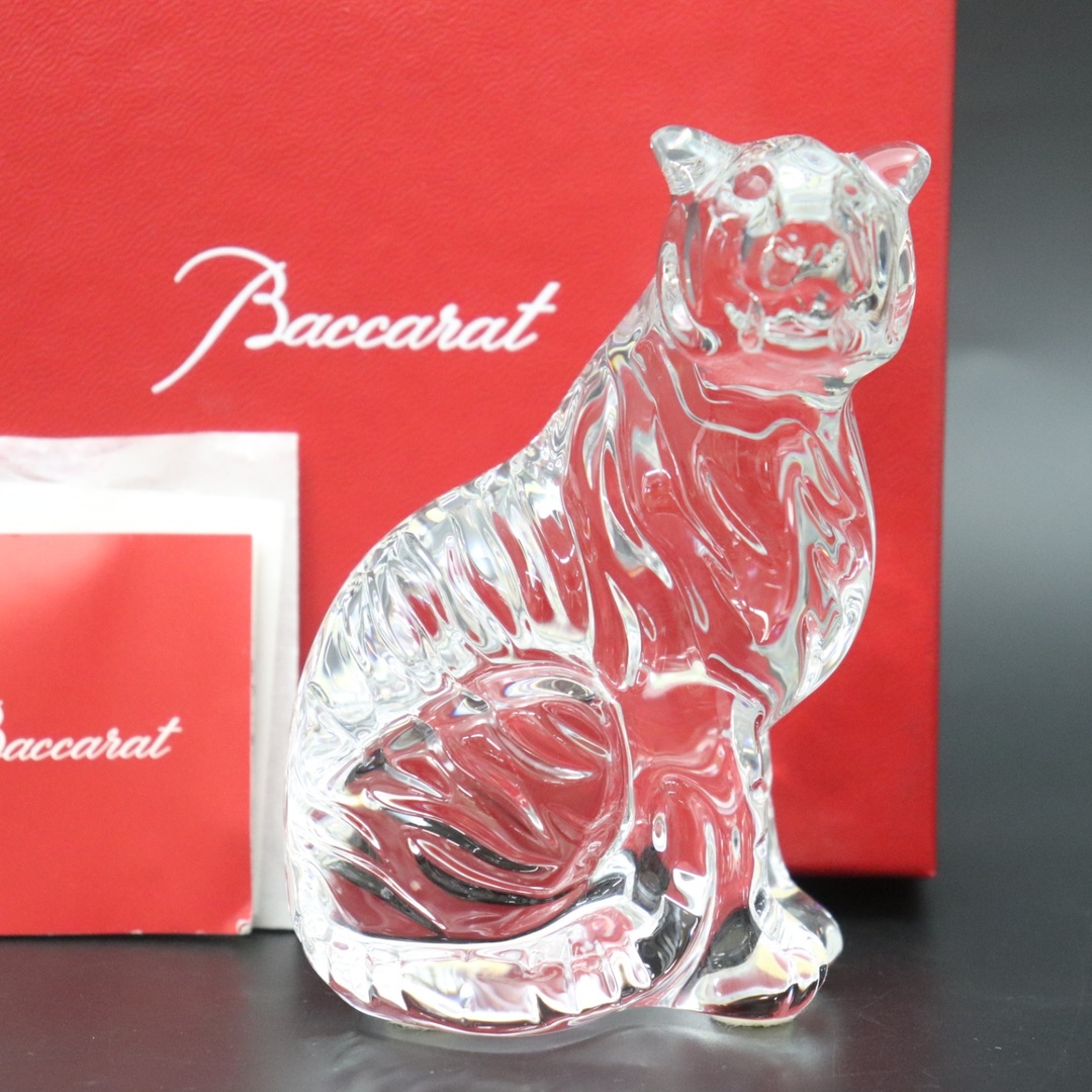 Baccarat(バカラ)のIT1PKI6J2OMS 美品 Baccarat バカラ クリスタル 虎 トラ クリア 干支 置物 インテリア 飾り タイガー 縁起物 高級 箱付き インテリア/住まい/日用品のインテリア小物(置物)の商品写真