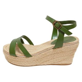 シビラ(Sybilla)のSybilla(シビラ) サンダル 24 レディース美品  - カーキ ウェッジソール レザー(サンダル)