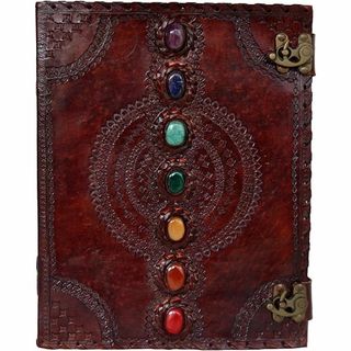 Leather Journal Book Seven Chakra Mediev(その他)