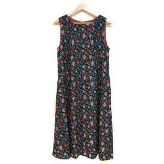 ホコモモラ(Jocomomola)のJOCOMOMOLA(ホコモモラ) ワンピース サイズ40 XL レディース - ダークネイビー×ライトピンク×マルチ ノースリーブ/ロング/花柄(その他)