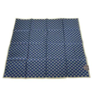 セリーヌ(CELINE)のCELINE(セリーヌ) ハンカチ美品  - ダークネイビー×グレーベージュ マカダム柄(ハンカチ)