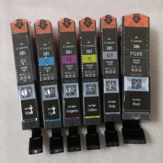 キヤノン(Canon)のキャノン純正品 BCI-381+380 6色パック 未使用品(オフィス用品一般)