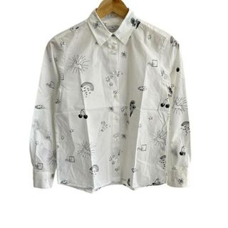 ポールスミス(Paul Smith)のPaulSmith(ポールスミス) 長袖シャツブラウス サイズ38 L レディース美品  - 白×黒(シャツ/ブラウス(長袖/七分))