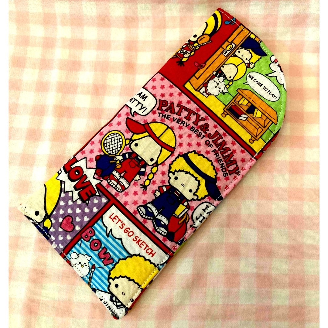 パティ&ジミー☆ハンドメイド☆めがねケース☆カラフルコミック柄 ハンドメイドのファッション小物(その他)の商品写真