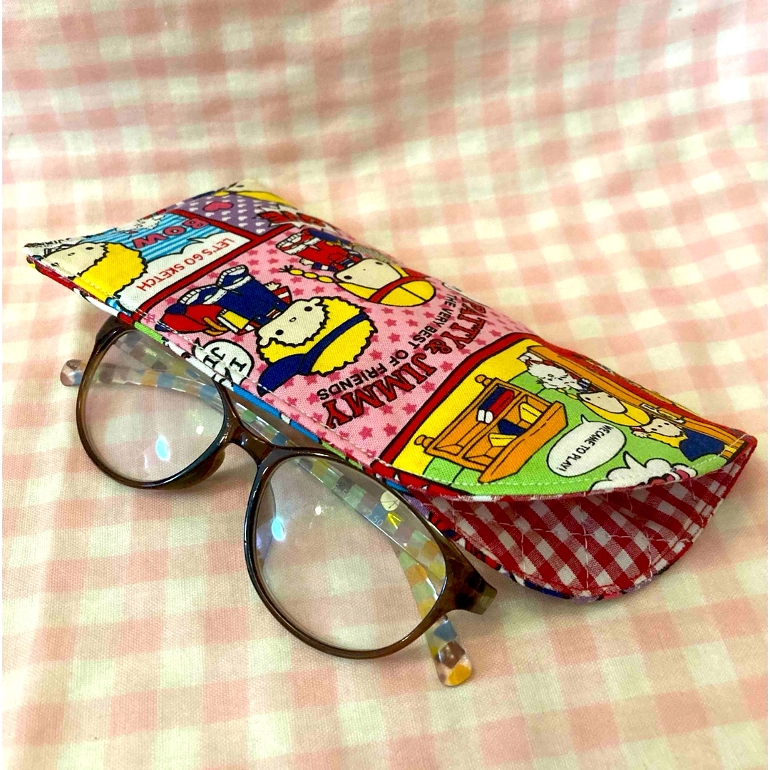 パティ&ジミー☆ハンドメイド☆めがねケース☆カラフルコミック柄 ハンドメイドのファッション小物(その他)の商品写真